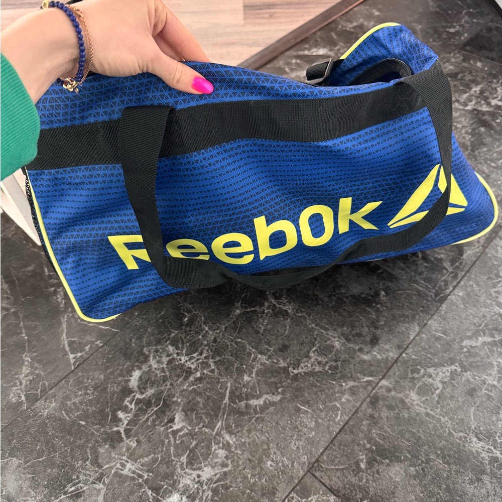 Reebok Blue and Yellow Duffel Bag